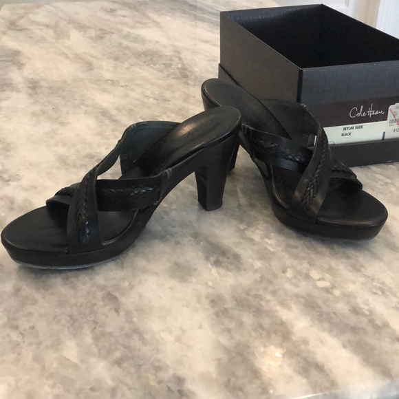 Cole Haan Black leather slides - Picture 2 of 6